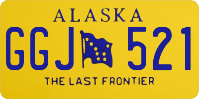 AK license plate GGJ521