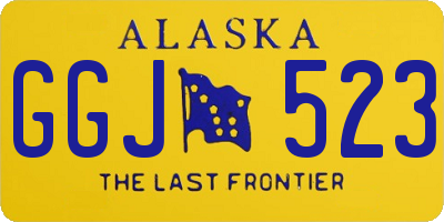 AK license plate GGJ523
