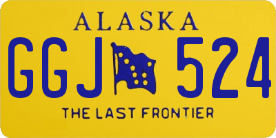 AK license plate GGJ524