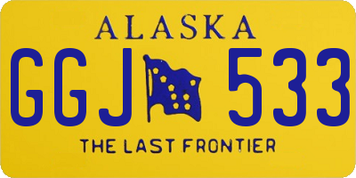 AK license plate GGJ533