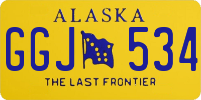 AK license plate GGJ534