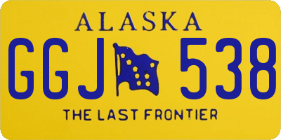 AK license plate GGJ538