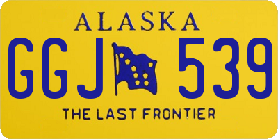 AK license plate GGJ539