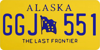 AK license plate GGJ551