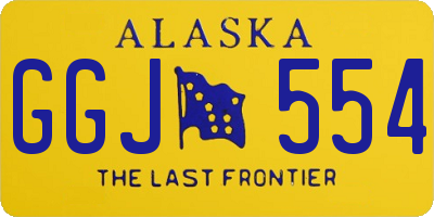 AK license plate GGJ554