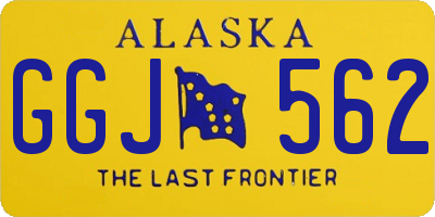 AK license plate GGJ562