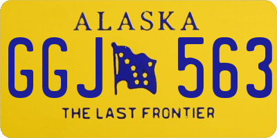 AK license plate GGJ563