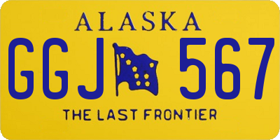 AK license plate GGJ567