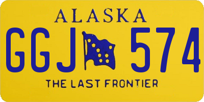 AK license plate GGJ574