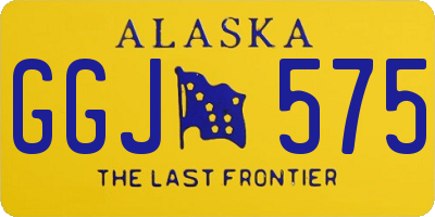 AK license plate GGJ575