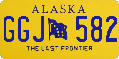 AK license plate GGJ582