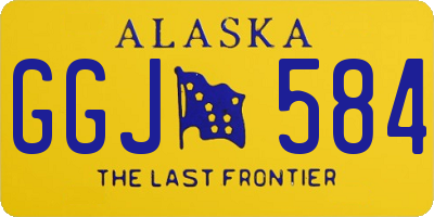 AK license plate GGJ584