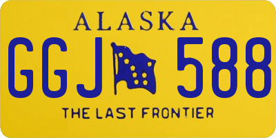 AK license plate GGJ588