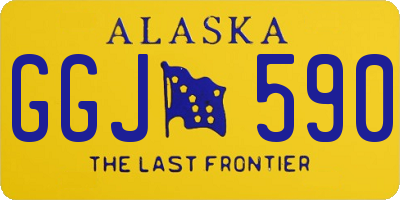 AK license plate GGJ590