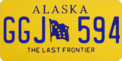 AK license plate GGJ594