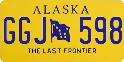 AK license plate GGJ598