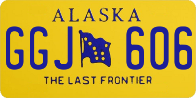 AK license plate GGJ606