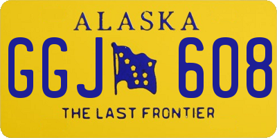 AK license plate GGJ608