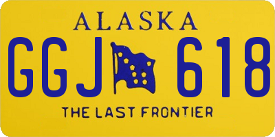 AK license plate GGJ618