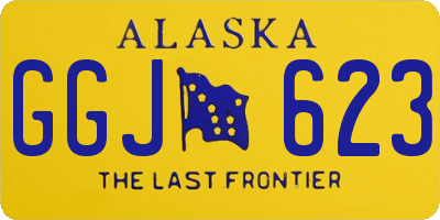 AK license plate GGJ623