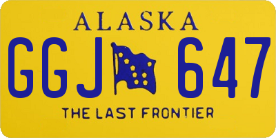 AK license plate GGJ647
