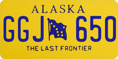 AK license plate GGJ650