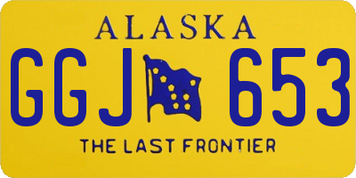 AK license plate GGJ653