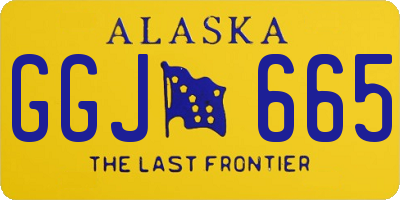 AK license plate GGJ665