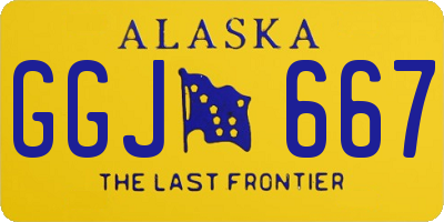 AK license plate GGJ667