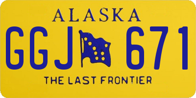 AK license plate GGJ671