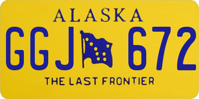 AK license plate GGJ672