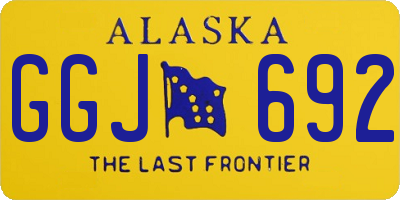 AK license plate GGJ692