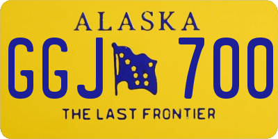 AK license plate GGJ700