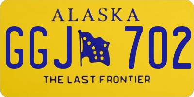 AK license plate GGJ702