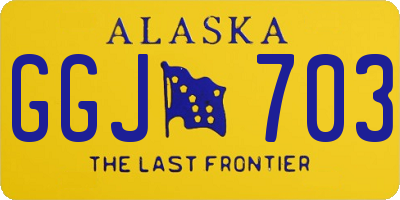 AK license plate GGJ703