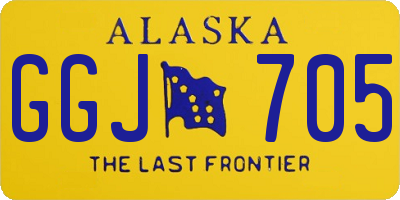 AK license plate GGJ705