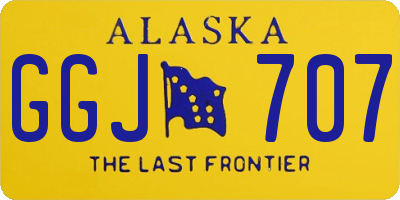 AK license plate GGJ707