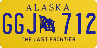 AK license plate GGJ712