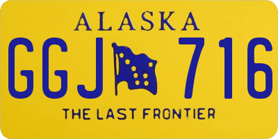 AK license plate GGJ716