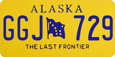 AK license plate GGJ729