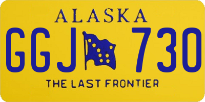 AK license plate GGJ730