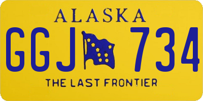 AK license plate GGJ734