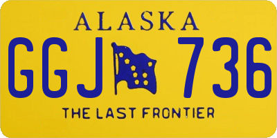 AK license plate GGJ736