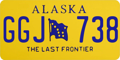 AK license plate GGJ738