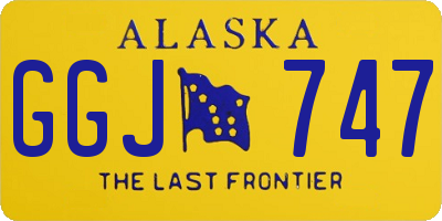AK license plate GGJ747