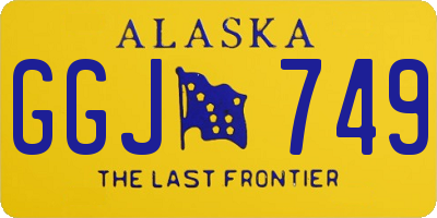 AK license plate GGJ749