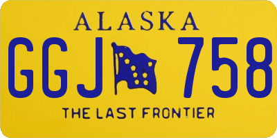 AK license plate GGJ758