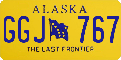 AK license plate GGJ767