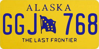 AK license plate GGJ768
