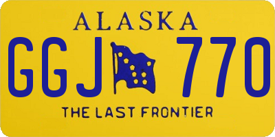 AK license plate GGJ770